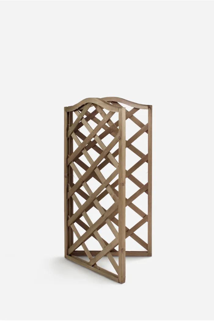 Set de 3 Celosías de Madera Marrón Oscura