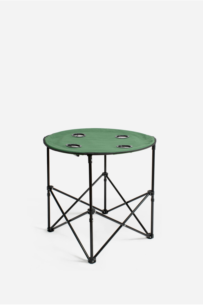 MESA CÁMPING PLEGABLE VERDE D.71X60 - VERDE