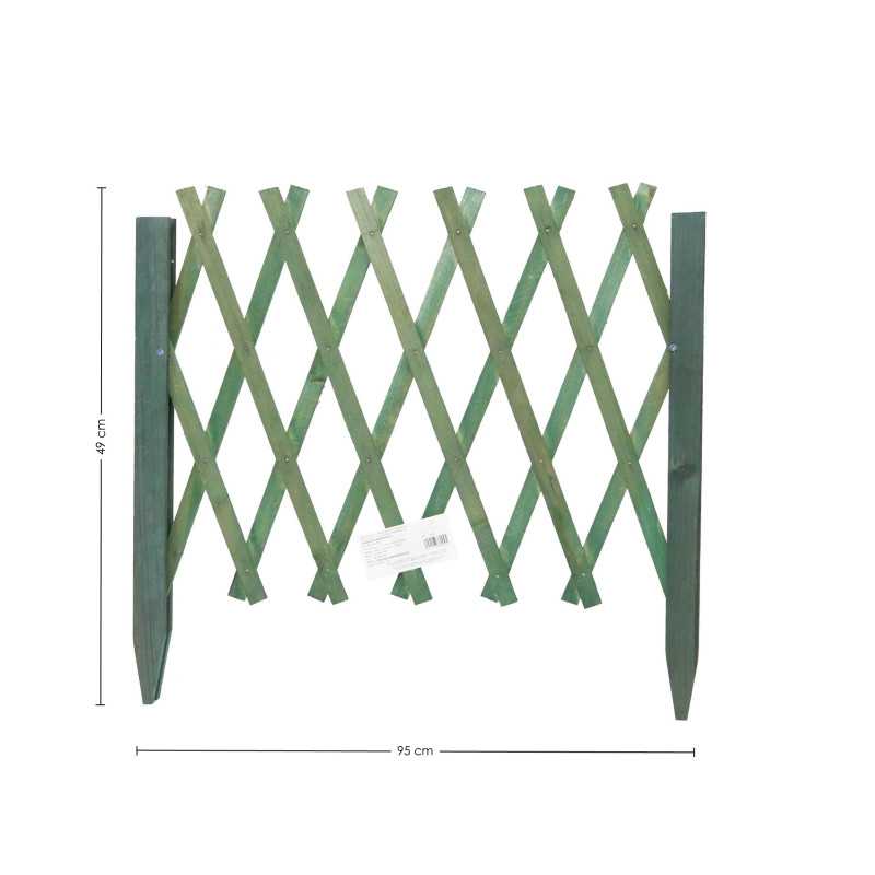 SET DE 6 CELOSÍAS MADERA EXTENSIBLE VERDE 95x49cm