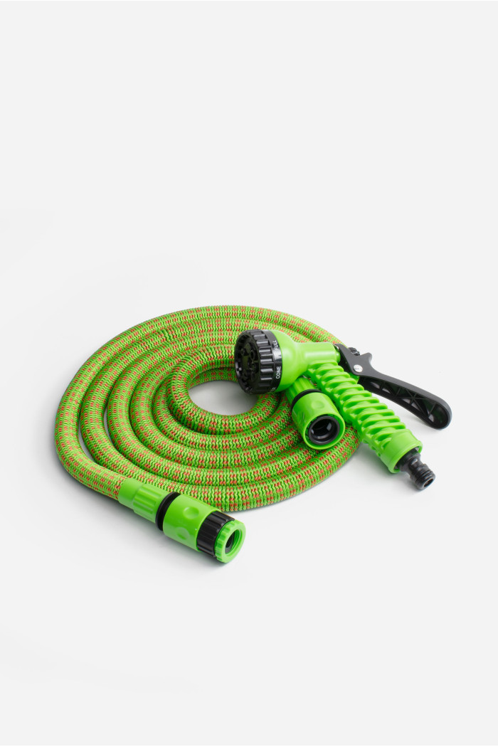 Manguera Flexible de 7.5M con Pistola Multifuncional Verde