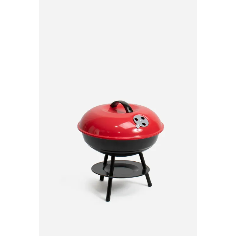 Barbacoa de Hierro Redonda a Carbón Roja D.37X39CM