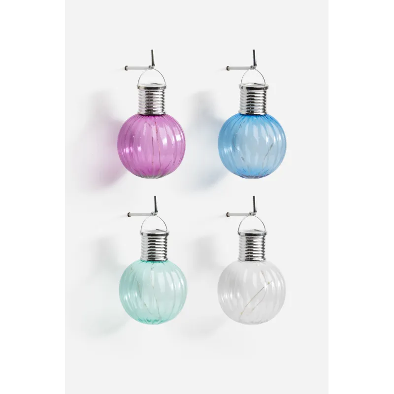 PACK DE 12 BOMBILLAS LUZ SOLAR PARA COLGAR PP D.8,5X12,5 cm - LUZ CÁLIDA
