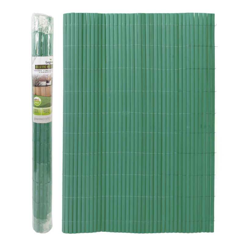VALLA DE OCULTACIÓN MEDIA CAÑA PVC VERDE 900gr/m² 1,5X3M