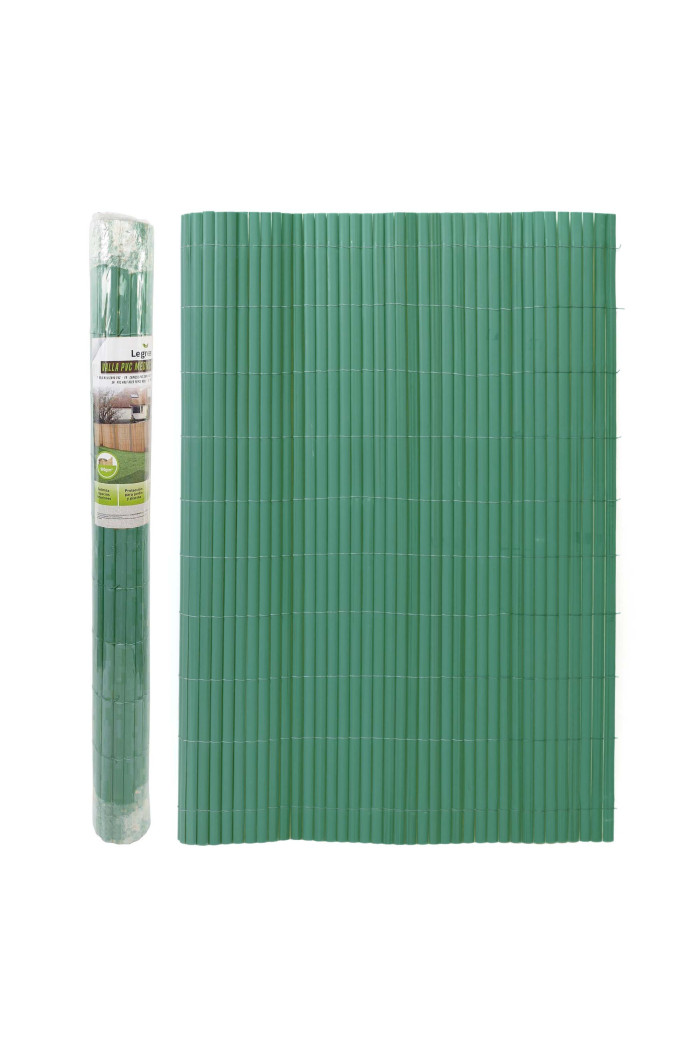 VALLA DE OCULTACIÓN MEDIA CAÑA PVC VERDE 900gr/m² 1,5X3M