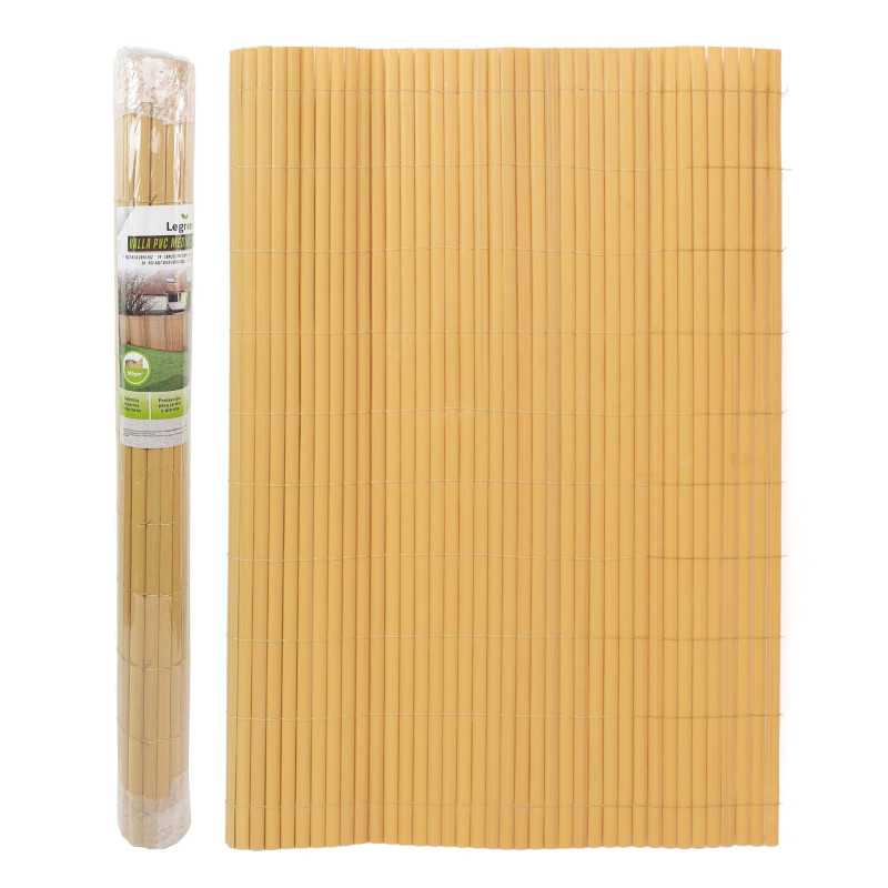 VALLA DE OCULTACIÓN MEDIA CAÑA PVC NATURAL 900gr/m² 1,5X3M