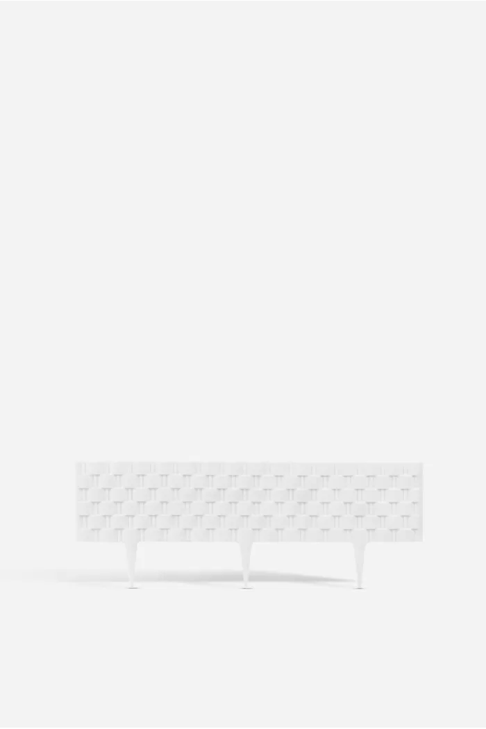 Set de 4 vallas de jardín 22 x 60 cm - Blanco