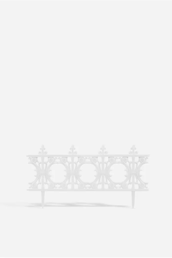 Set de 4 vallas de jardín 31 x 60 cm - Blanco