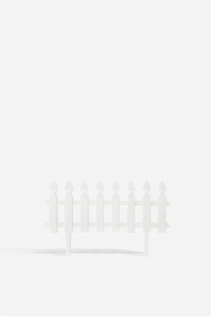 Set de 4 vallas blancas sencillas de jardín