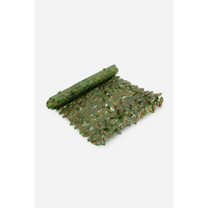 Enredadera de Seto Artificial con Hojas Verde Oscuro y Marrón en Rollo - 2 Medidas