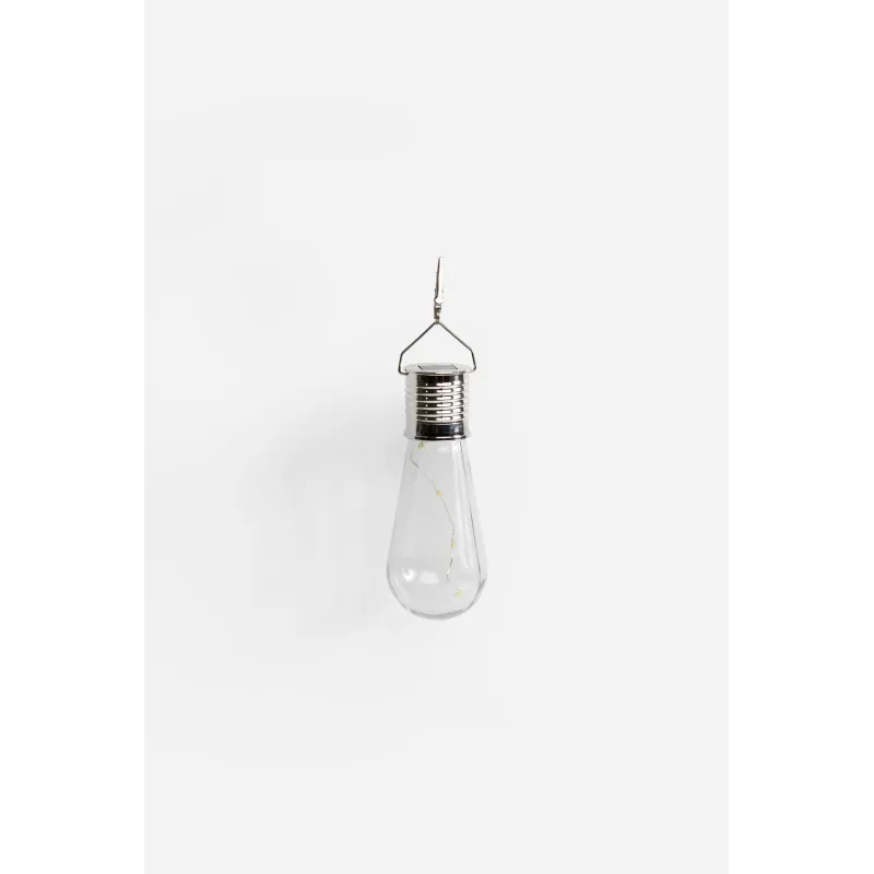PACK DE 24 BOMBILLAS LUZ SOLAR PARA COLGAR PP/METAL D.6X14,5 cm - LUZ CÁLIDA