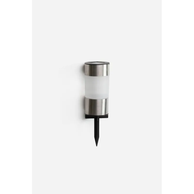PACK DE 24 ANTORCHAS LUZ SOLAR ACERO INOX D.6,5X22 cm - LUZ BLANCA