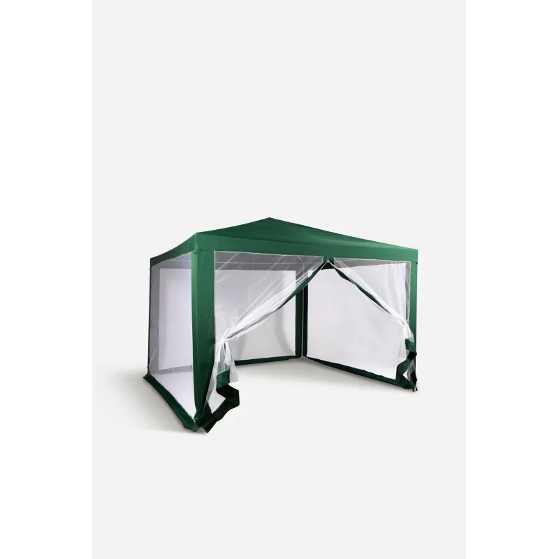 Cenador de Jardín Desmontable con Paneles Laterales -2,4x3x2,5 m