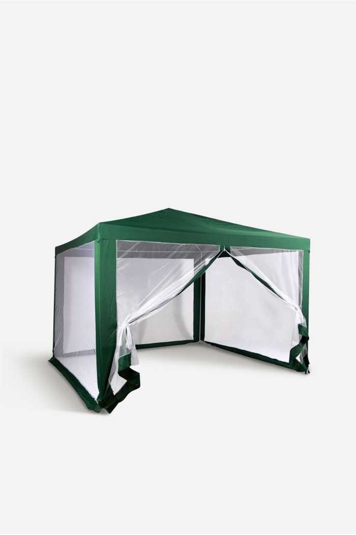 Cenador de Jardín Desmontable con Paneles Laterales -2,4x3x2,5 m