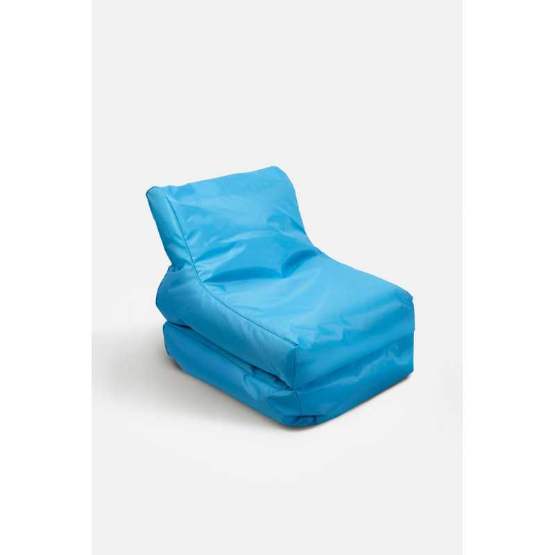 PUF SILLA/TUMBONA IMPERMEABLE EXTERIOR AZUL 160X60X60 cm