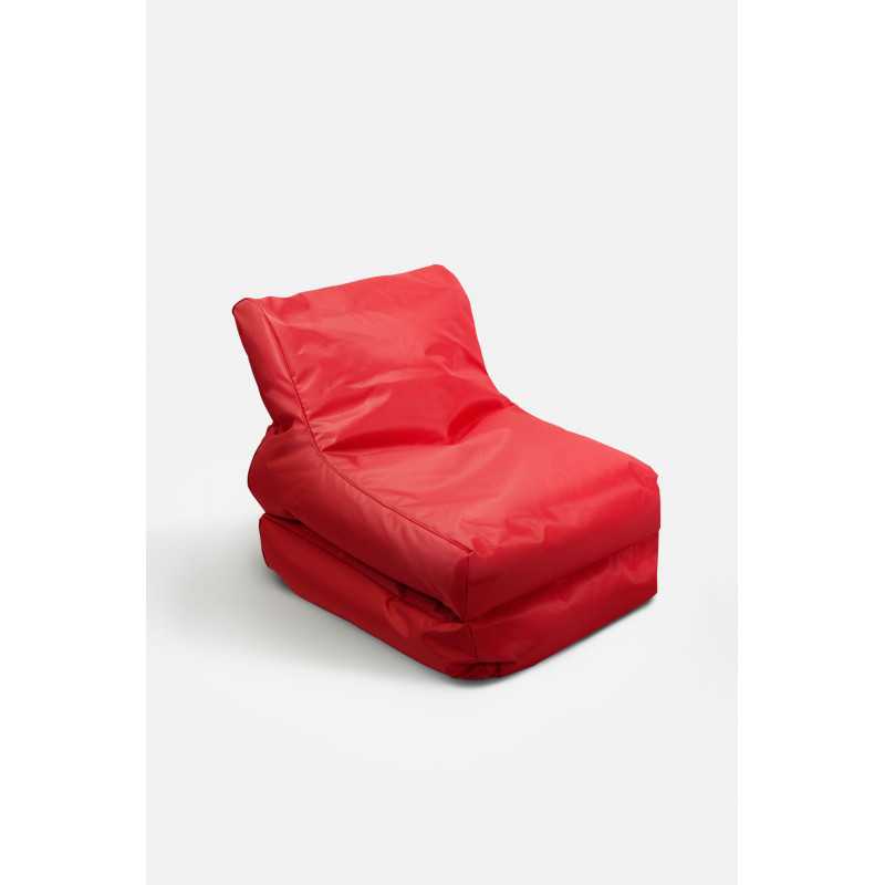 PUF SILLA/TUMBONA IMPERMEABLE EXTERIOR ROJO 160X60X60