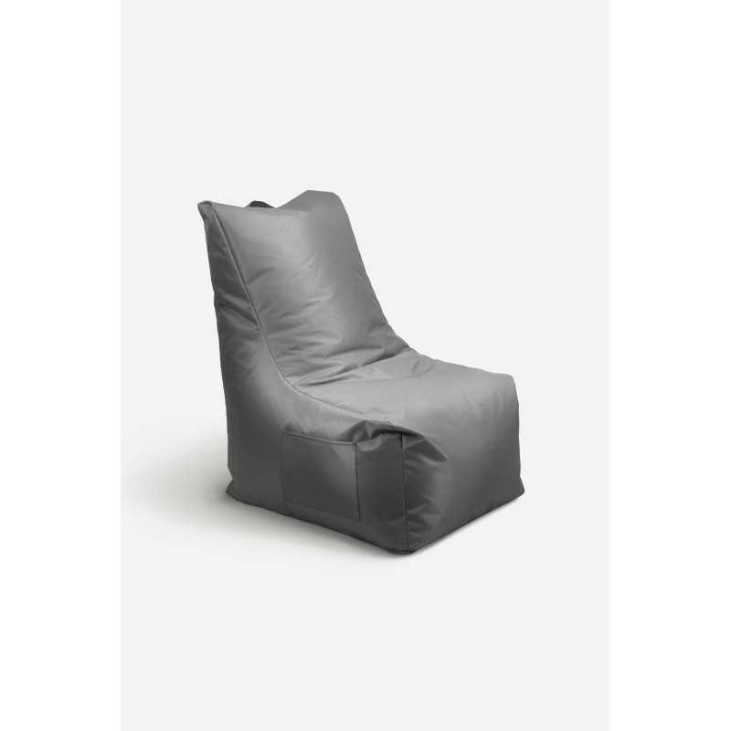 PUF SILLA IMPERMEABLE EXTERIOR GRIS 80x65x100 cm