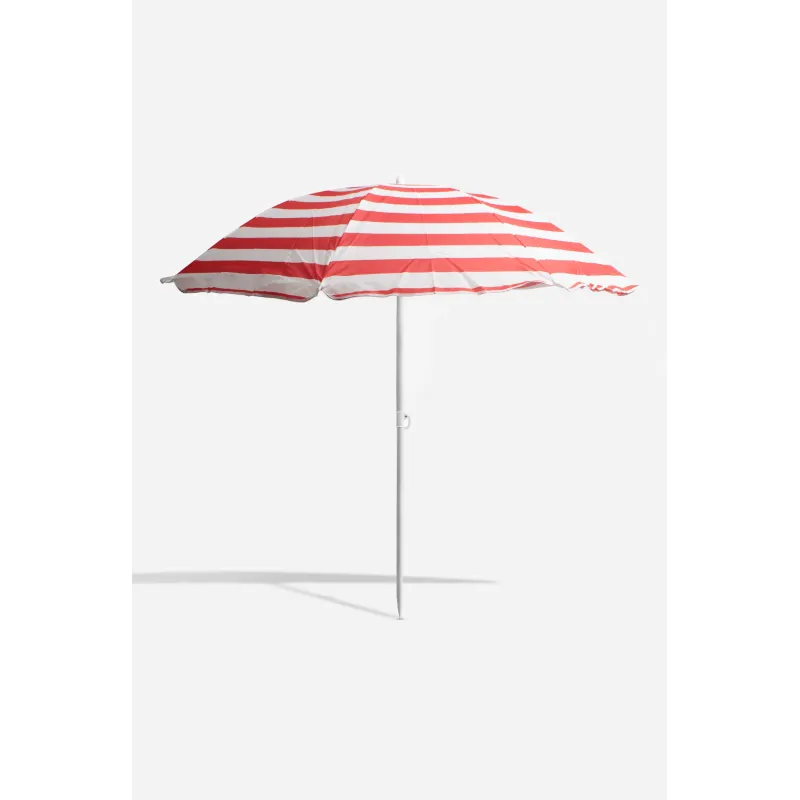 SOMBRILLA PLAYA OXFORD VARIOS DIAMETROS - ROJO Y BLANCO
