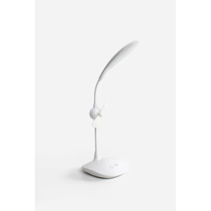 Lámpara flexo LED para escritorio con ventilador