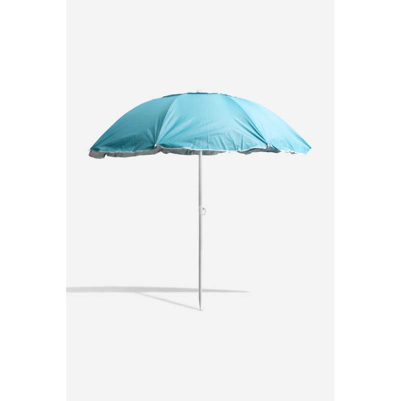 Sombrilla de Playa de Nylon y Poste de Metal con Inclinación - Varias Medidas (Azul)