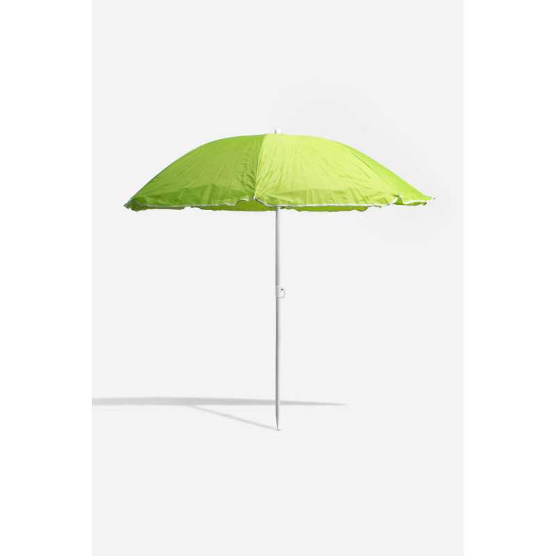 Sombrilla de Playa de Tela Óxford y Poste de Metal con Inclinación - Varias Medidas (Verde)