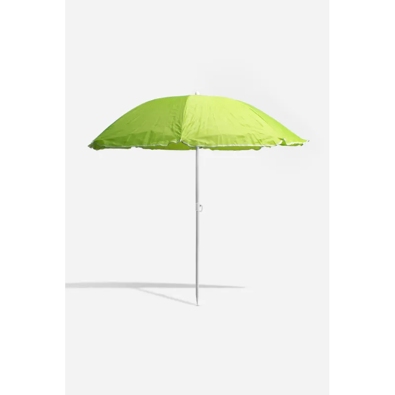 Sombrilla de Playa de Tela Óxford y Poste de Metal con Inclinación - Varias Medidas (Verde)