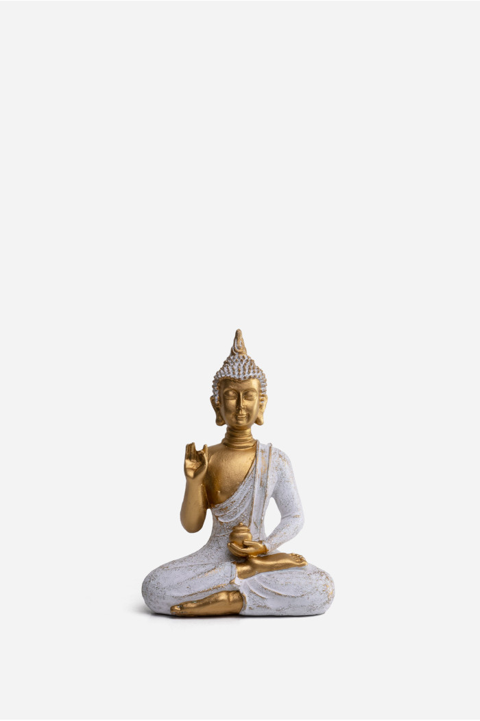 FIGURA BUDA EN RESINA 13,5X6,5X19 CM