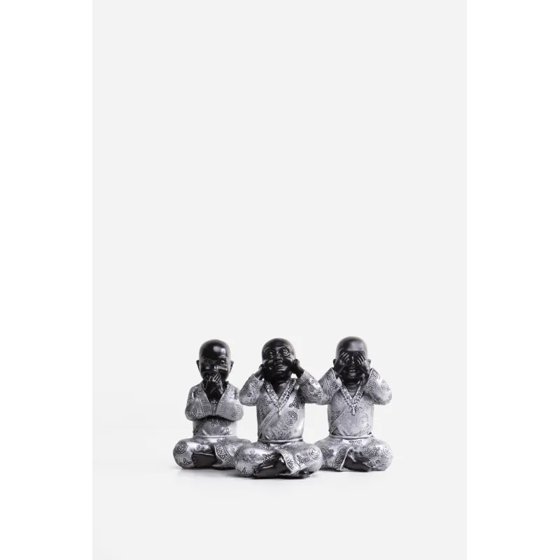 SET DE 3 FIGURAS BUDA EN RESINA 8X6X13 CM - DISPONIBLE EN 4 MODELOS