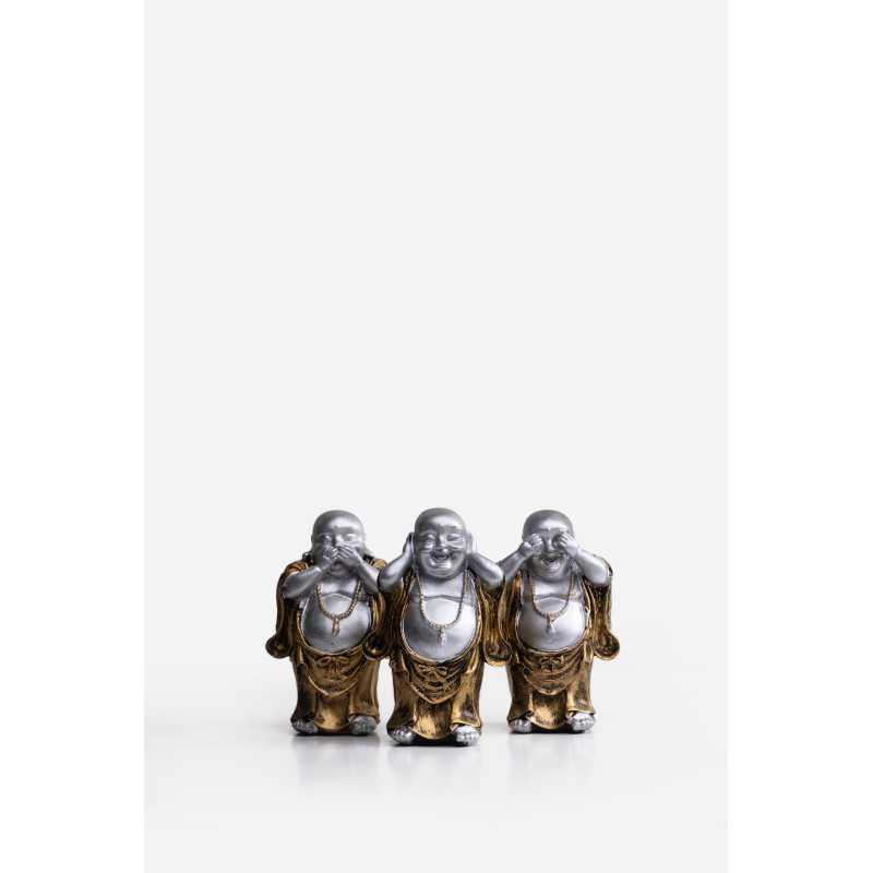 SET DE 3 FIGURAS BUDA EN RESINA 10X6X14 CM 2 MODELOS