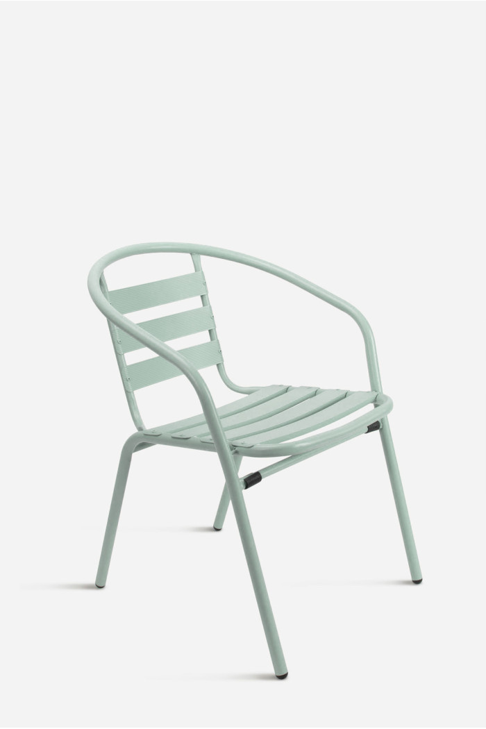 Silla de aluminio verde menta