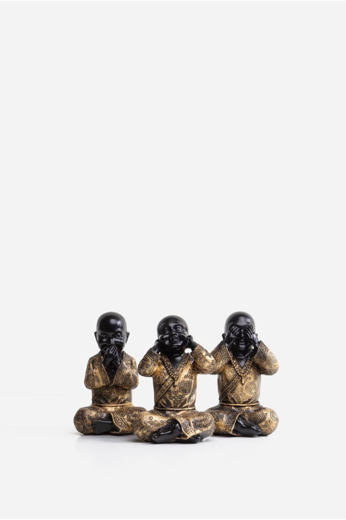 SET DE 3 FIGURAS BUDA EN RESINA 8X6X13 CM - DISPONIBLE EN 4 MODELOS