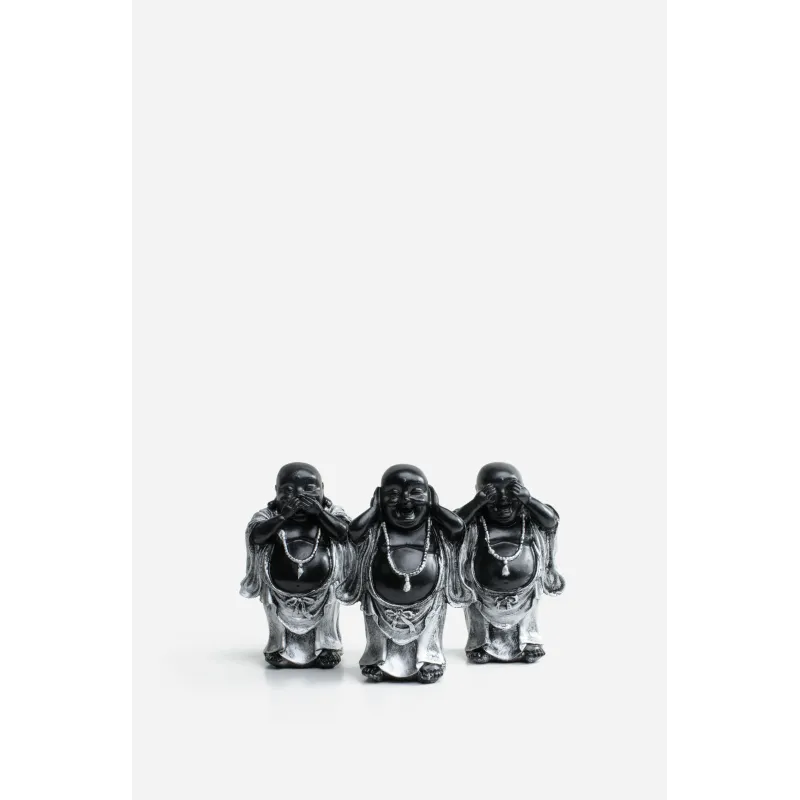 SET DE 3 FIGURAS BUDA EN RESINA 10X6X14 CM 2 MODELOS