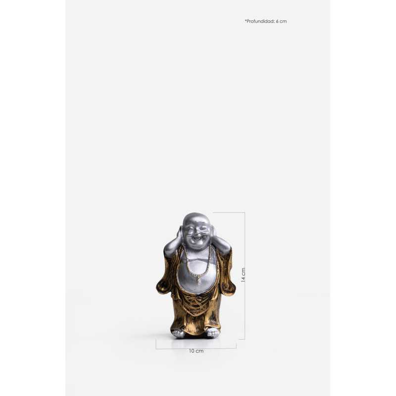 SET DE 3 FIGURAS BUDA EN RESINA 10X6X14 CM 2 MODELOS