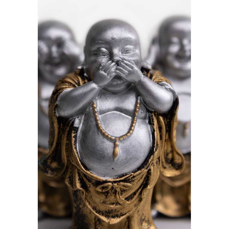 SET DE 3 FIGURAS BUDA EN RESINA 10X6X14 CM 2 MODELOS