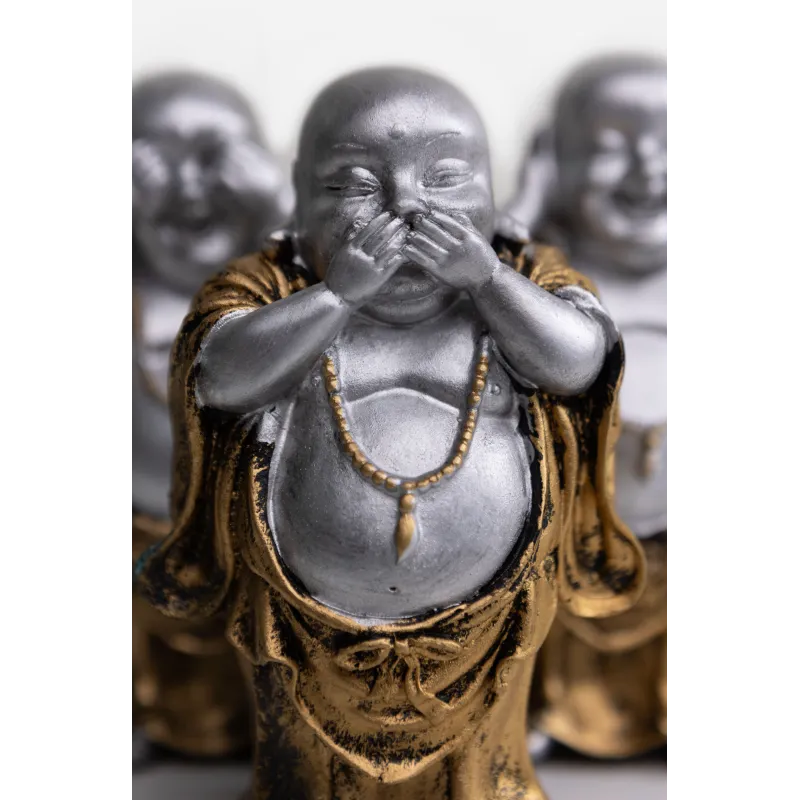 SET DE 3 FIGURAS BUDA EN RESINA 10X6X14 CM 2 MODELOS