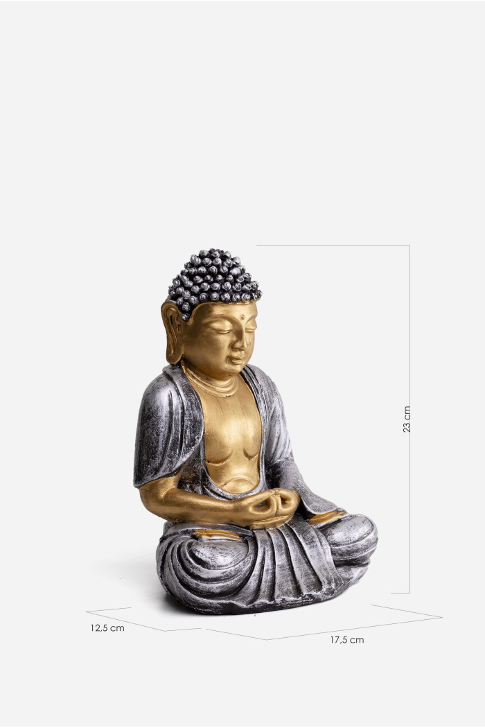 FIGURA BUDA EN RESINA 17.5X12.5X23 cm - DISPONIBLE EN 2 MODELOS