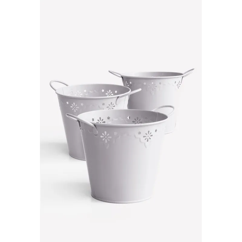 SET 3 CUBOS LATÓN CON ASAS – VARIOS COLORES | 22 X 16 X 14,5 CM