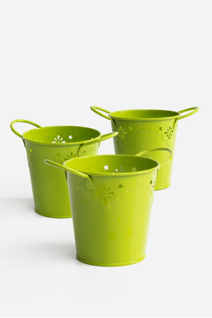 SET 3 CUBOS LATÓN CON ASAS – VARIOS COLORES | 18,5 X 13 X 13 CM