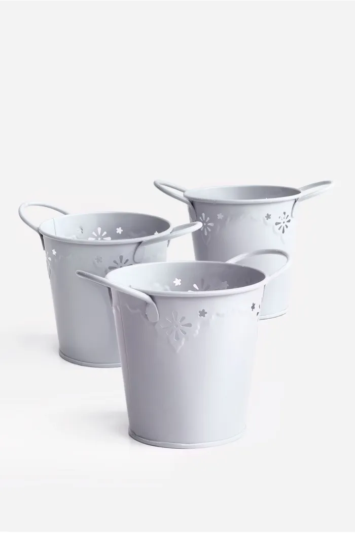 SET 3 CUBOS LATÓN CON ASAS – VARIOS COLORES | 18,5 X 13 X 13 CM