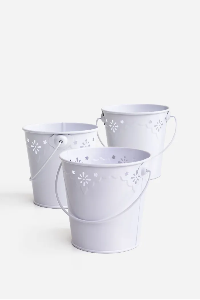SET 3 CUBOS LATÓN CON ASAS – VARIOS COLORES | D.13,5 X 13 CM