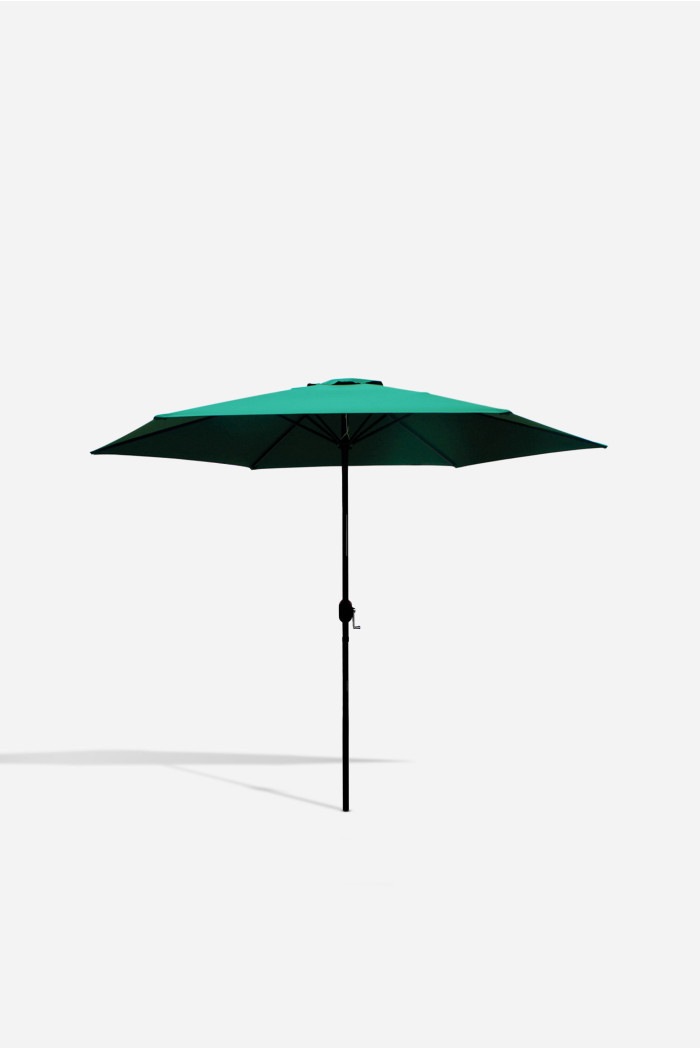 PARASOL JARDÍN D.3M VERDE CON POSTE DE ALUMINIO D.38MM - IDEAL PARA EXTERIORES Y PATIOS