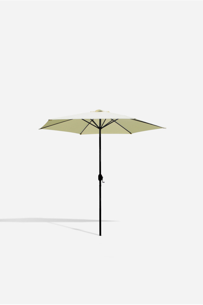 PARASOL JARDÍN D.2,70M BEIGE CON POSTE DE ACERO D.38MM - IDEAL PARA EXTERIORES Y PATIOS