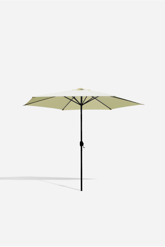 PARASOL JARDÍN D.3M BEIGE CON POSTE DE ALUMINIO D.38MM - PERFECTO PARA EXTERIORES Y PATIOS