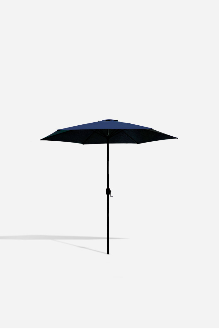 PARASOL JARDÍN D.2,7M AZUL CON POSTE DE ALUMINIO D.38MM - IDEAL PARA EXTERIORES Y PATIOS