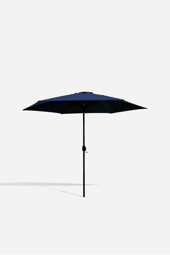 PARASOL JARDÍN D.3M AZUL CON POSTE DE ACERO D.38MM - IDEAL PARA EXTERIORES Y PATIOS