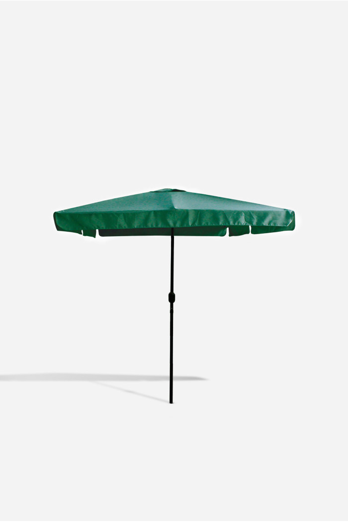 PARASOL JARDÍN 2X3M VERDE CON POSTE DE ALUMINIO 38X1MM - IDEAL PARA EXTERIORES Y PATIOS