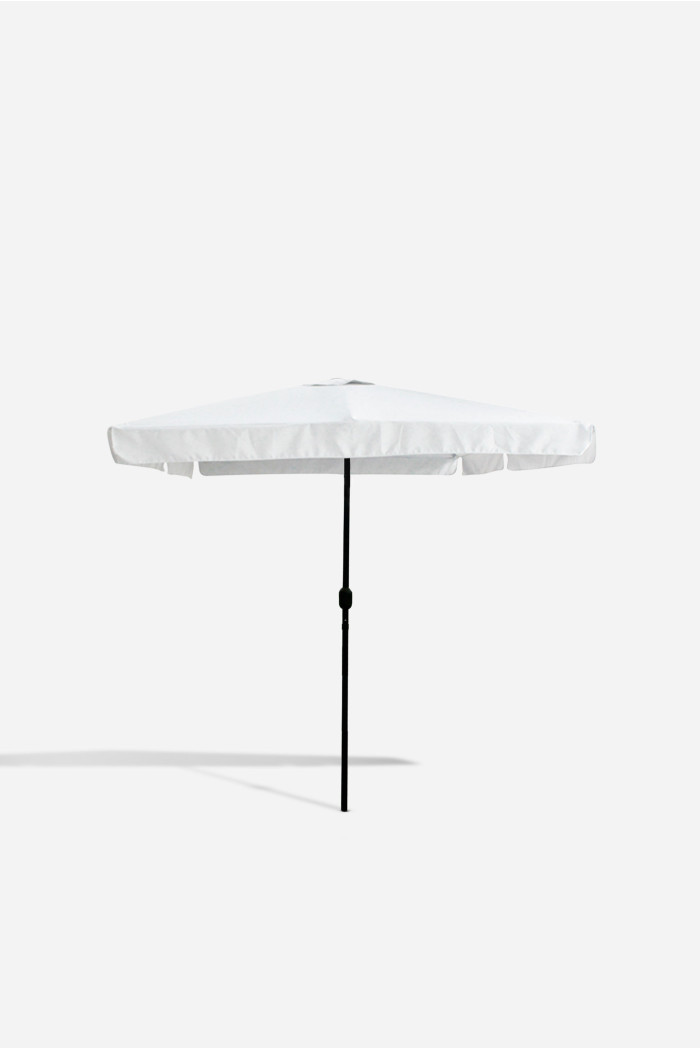 PARASOL JARDÍN 2X3M BLANCO CON POSTE DE ACERO 38X1MM - IDEAL PARA EXTERIORES Y PATIOS