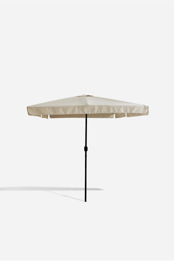 PARASOL JARDÍN 2X3M BEIGE CON POSTE DE ALUMINIO 38X1MM - IDEAL PARA EXTERIORES Y PATIOS