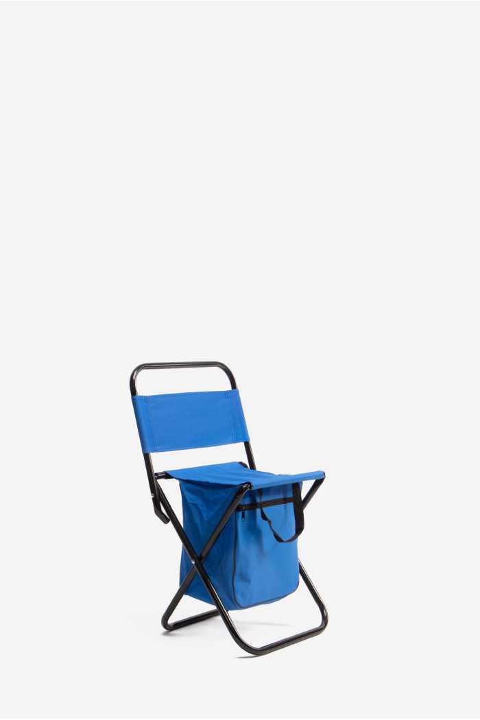Taburete de Camping Plegable y Ligero con Bolsillo - 3 Colores - 35x35x58 cm