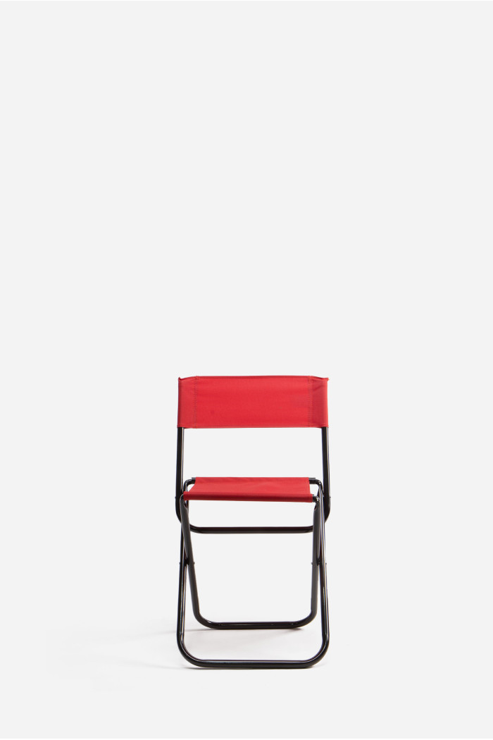 SILLA PLEGABLE METAL+TELA 35X26X58 CM COLOR ROJO