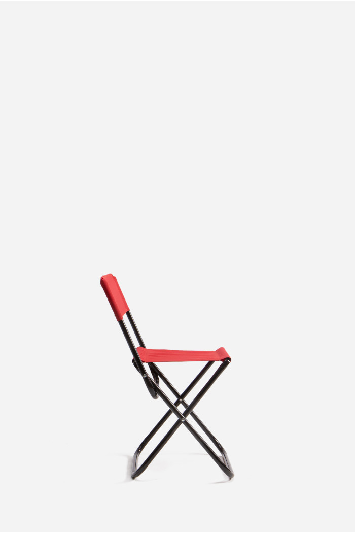 SILLA PLEGABLE METAL+TELA 35X26X58 CM COLOR ROJO